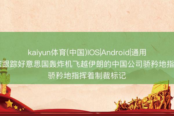 kaiyun体育(中国)IOS|Android|通用APP下载 一家跟踪好意思国轰炸机飞越伊朗的中国公司骄矜地指挥着制裁标记