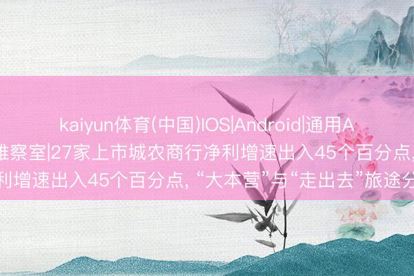 kaiyun体育(中国)IOS|Android|通用APP下载 2025银行年报不雅察室|27家上市城农商行净利增速出入45个百分点， “大本营”与“走出去”旅途分野